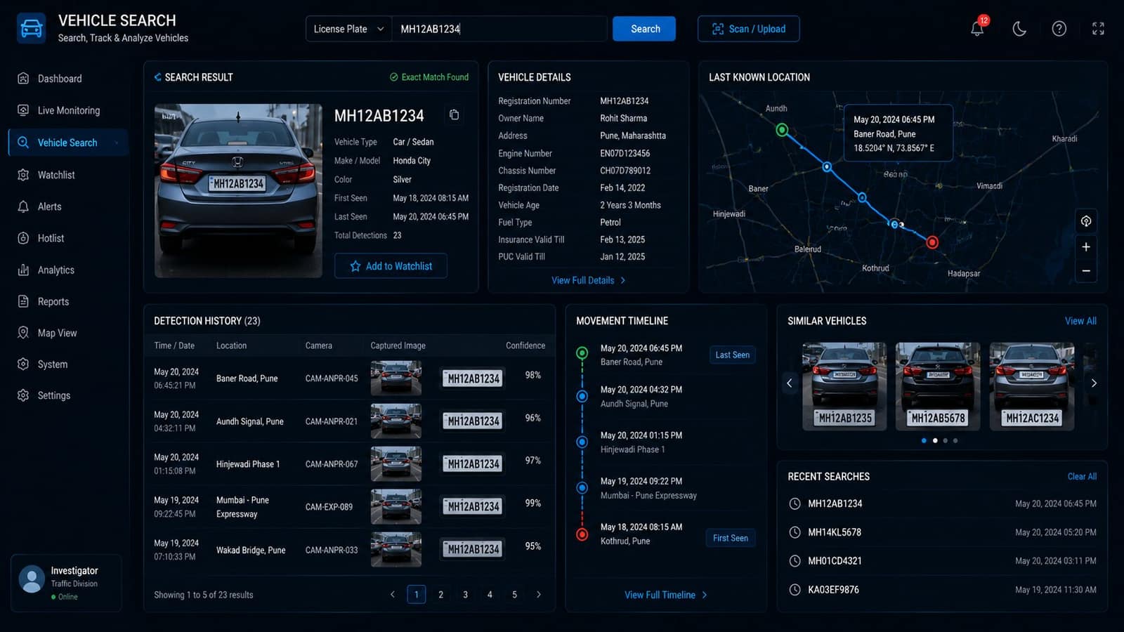 Vehicle Search